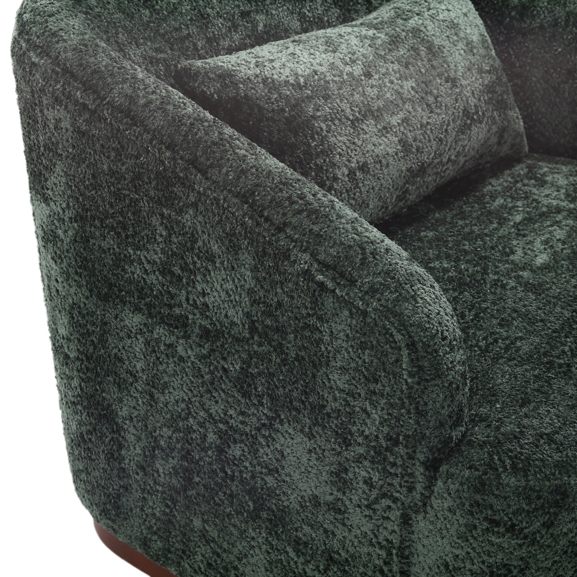 Coolmore Swivel Barrel Chair, Comfy Round Accent Sofa Chair For Living Room, 360 Degree Swivel Barrel Club Chair, Leisure Arm Chair For Nursery, Hotel, Bedroom, Office, Lounge Emerald Emerald Primary Living Space Foam Chenille