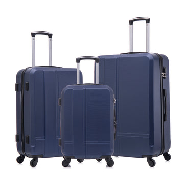 Luggage Set Of 3 Pieces 20 24 28 Luggage Set Wheel Luggage Abs Durable And Lightweight Rotating Hard Shell Luggage Blue Blue Abs