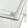 Square End Table Clear Glass Acrylic