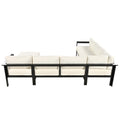 U Shaped Multi Person Outdoor Sofa Set, Suitable For Gardens, Backyards, And Balconies. White Seats 6 Aluminum