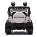 Licensed 2015 Land Rover Defender 90,24V Kids Ride On Xxl Car W Parents Control,2Wd,Four Wheel Suspension,Bluetooth,Mp3,Music,Power Display,Led Lights,Speeds 1.86 3.11Mph For Kids 3 7. White Polypropylene