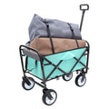 Minimeetall Strap Collapsible Foldable Wagon Cart With Strapping System, Beach Wagonutility Cartutility Wagon Grocery Cart For Camping Shopping Sports Gardeing Fishing Supports 225Lbs Green Green