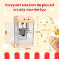 4Oz Tabletop Popcorn Machine Popcorn Popper Machine Pop Corn Machine Popcorn Maker With Stainless Steel Kettle, Measuring Tool And Popcorn Scoop For Home, Family, Movie Night Orange Orange Plastic