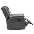 360 Swivel And Rocking Home Theater Recliner Manual Recliner Chair With Wide Armrest For Living Room,Bedroom, Grey Grey Foam Pu