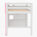 Twin Size Loft Bed With Storage Staircase And Window, Pink Box Spring Not Required Twin Pink Wood Bedroom Solid Wood Mdf