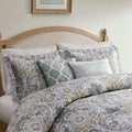 6 Piece Cotton Comforter Set Grey King King Grey Cotton