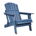 Oversize Wooden Outdoor Folding Adirondack Chair With Pre Assembled Backrest & Seatboard, Wood Patio Chair For Garden Backyard Porch Pool Deck Firepit No Adirondack Blue Garden & Outdoor Solid Wood