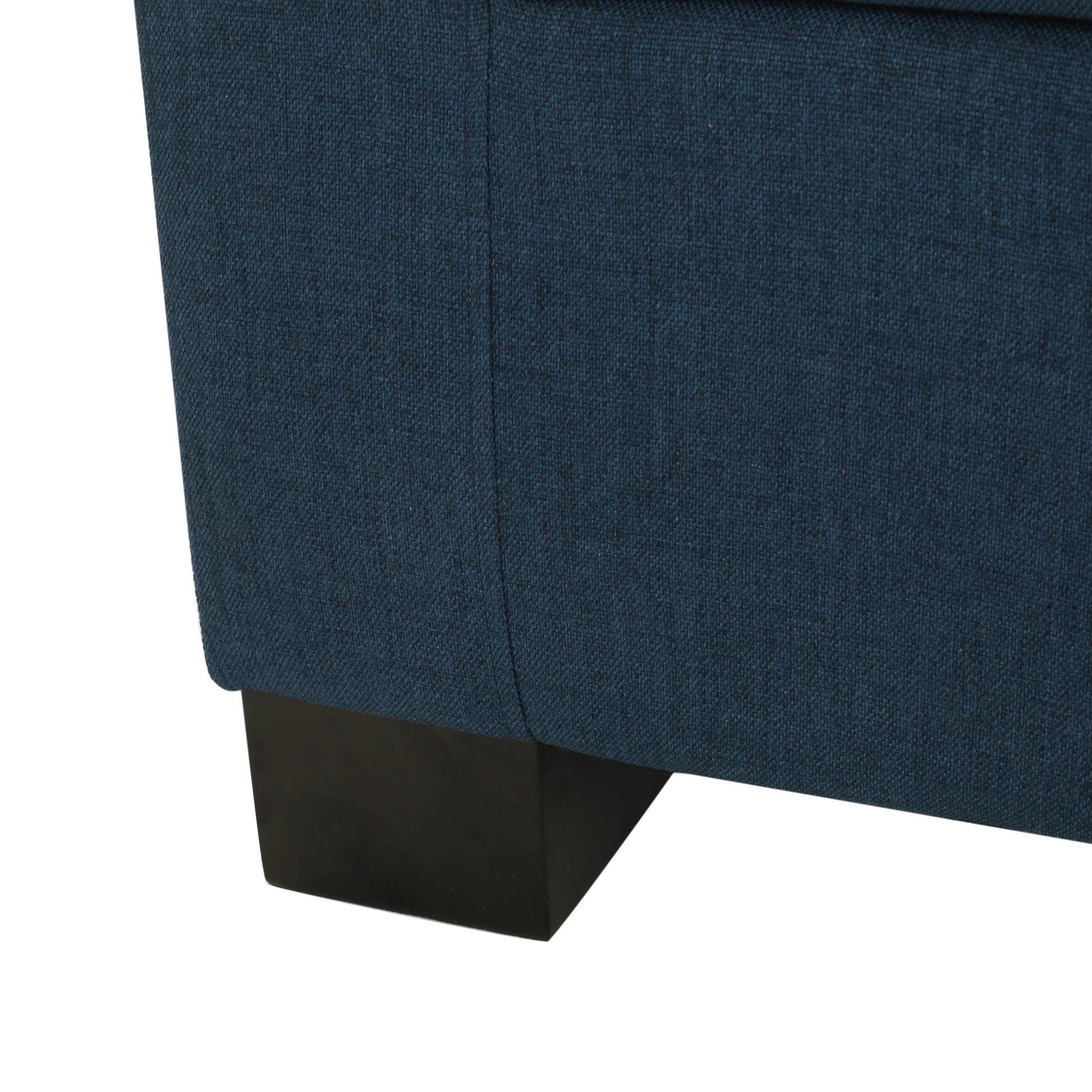 Guernsey Ottoman Navy Blue Fabric