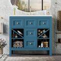 36'' Bathroom Vanity With Resin Sink Combo, Solid Wood Frame Bathroom Storage Cabinet, Freestanding Vanity Set With 5 Drawers& Soft Closing Doors Same As Sw000141Aam Blue Bathroom Solid Wood Mdf Resin