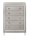 Cross Glam Champagne Chest Champagne Solid Wood Mdf