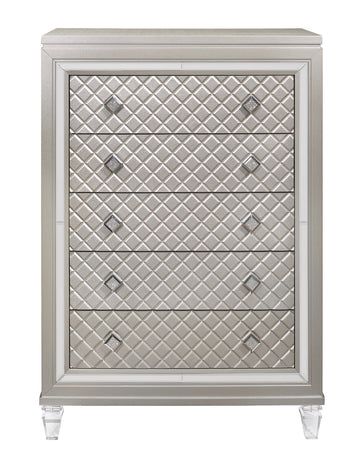 Cross Glam Champagne Chest Champagne Solid Wood Mdf