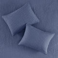 3 Piece Quilt Set Navy Full Queen Full Navy Polyester