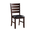 Black And Cherry Ladder Back Side Chairs Set Of 2 Cushion Black Primary Living Space Contemporary Rubberwood Set Of 2 Wood Fabric