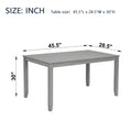 Wooden Dining Rectangular Table, Kitchen Table For Small Space, 4 Person Dining Table, Grayonly The Table Wood Gray Gray Wood Dining Room Acacia 4 Leg Rectangular Acacia Wood