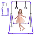 Expandable Gymnastics Bar For Kids Height Adjustable Junior Training Bar For Home, Folding Gymnastic Horizontal Bars Equipment Purple Indoor Fitness Purple Iron