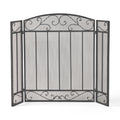 Fire Screen Black Silver Iron