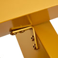 Table And Chair Set, The Table Is Equipped With A Marble Patterned Mdf Tabletop And Gold Table Legs.The Chair Is Equipped With Pu Synthetic Leather High Back Cushion And Gold Coated Metal Legs. Grey Gold Seats 6 Mdf Metal