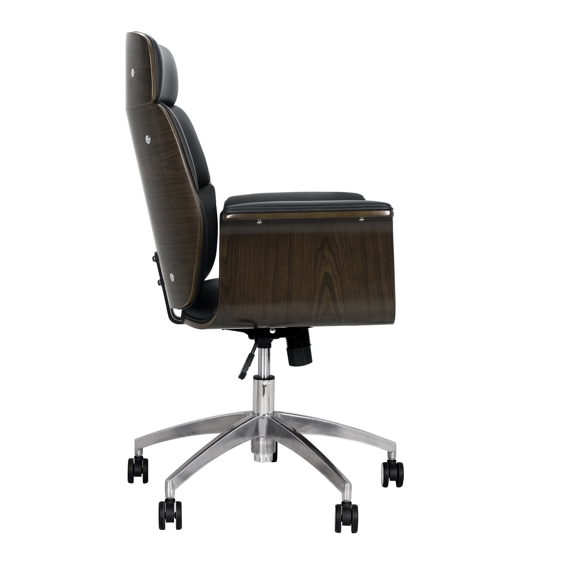 Office Arm Chair Black Grey Pu