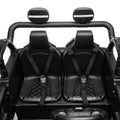 24V Two Seater Kids Ride On Truck Car W Parents Control,200W*2,Seat Width 20.28In,Four Wheel Suspension,Led Lights,Music,Mp3,Bluetooth,Two Independent Seat Belts,Suitable For Off Road For Kids Aged 3 Black 100 149 Lbs Polypropylene