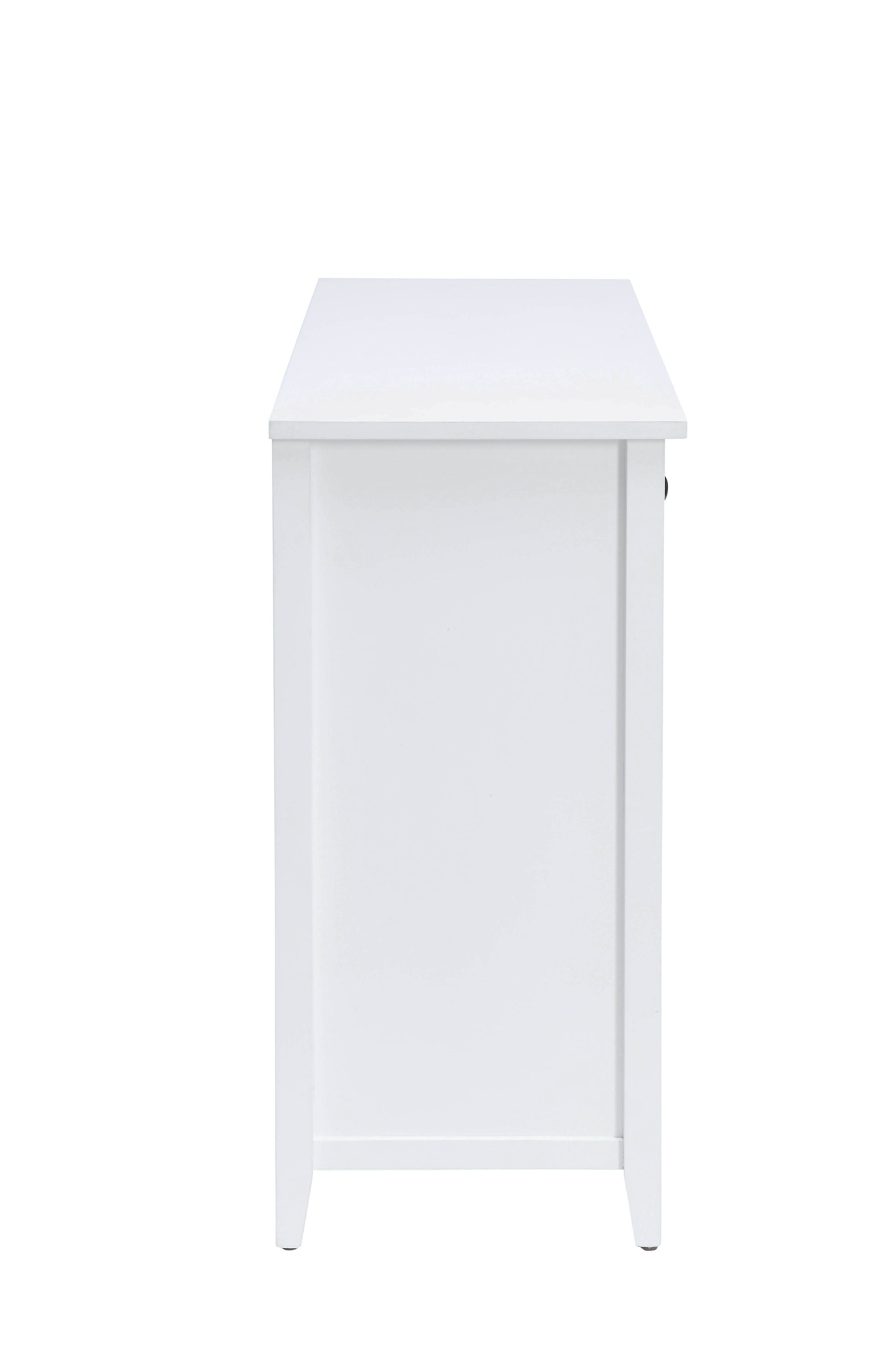 Flavius White Finish Console Cabinet White Synthetic Wood