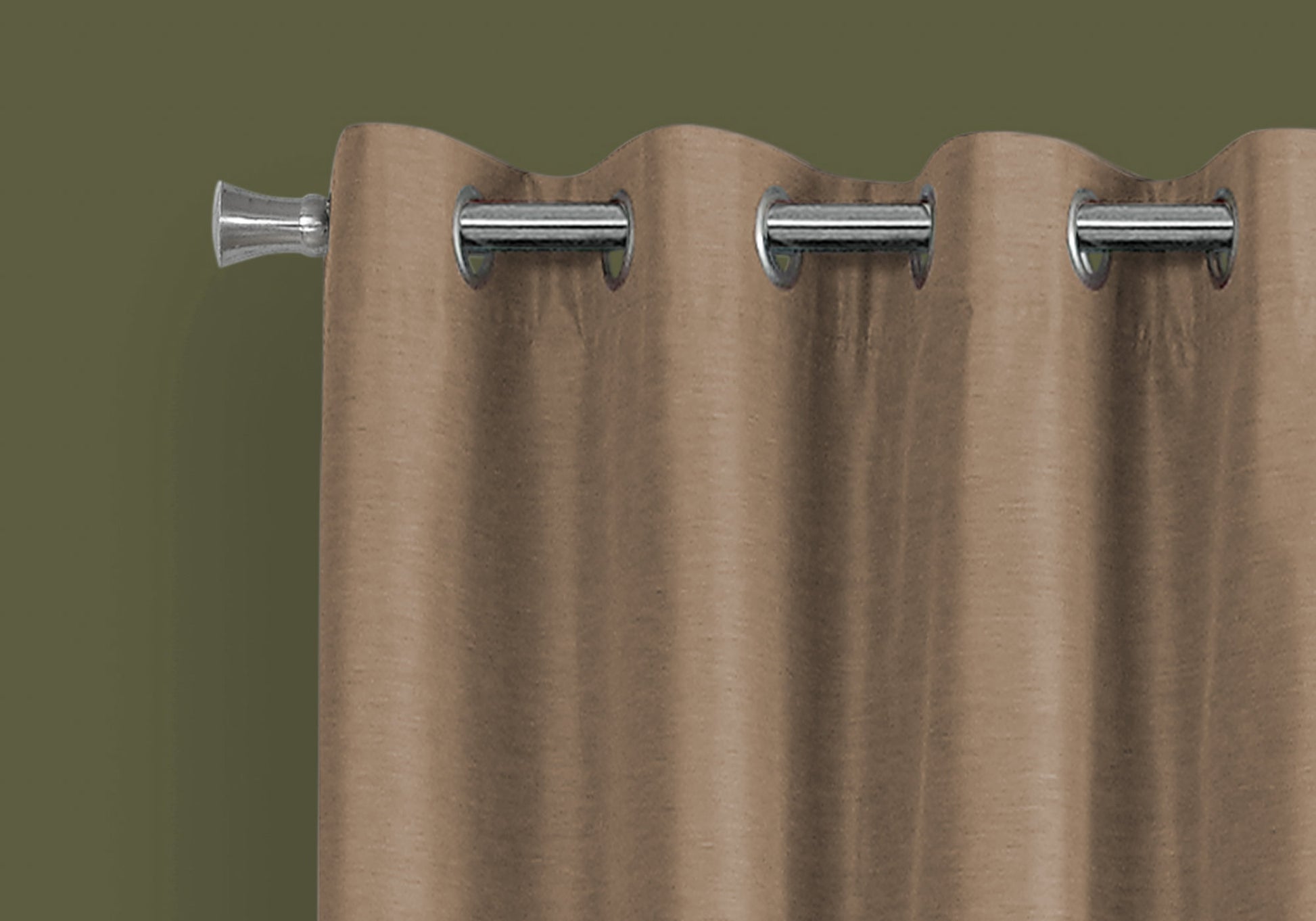 Curtain Panel, 2Pcs Set, 54"W X 95"L, 100% Blackout, Grommet, Living Room, Bedroom, Kitchen, Brown Thermal Insulation Polyester, Contemporary, Modern Brown Polyester