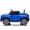 24V Kids Ride On Car W Parents Control,Licensed Chevrolet Silverado,Four Wheel Suspension,Led Lights,Bluetooth,Music,Usb,Mp3,Power Display,Speeds 2.49 3.73Mph For Kids Aged 2 5. Blue 50 99 Lbs