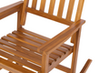 Acacia Indoor Rocking Chair, Outdoor Solid Wood Patio Furniture Style Light Brown Light Brown Acacia Wood