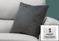 Pillows, 18 X 18 Square, Insert Included, Decorative Throw, Accent, Sofa, Couch, Bedroom, Grey Hypoallergenic Polyester, Modern Grey Polyester Polyester