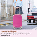 Hardshell Luggage Sets With Bags Carry On Suitcase Double Spinner Wheels With Tsa Lock ,Single Vintage Luggage 20 In,Pink Pink Abs