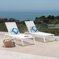 Myers Chaise Lounge Mp2 White Metal Mesh