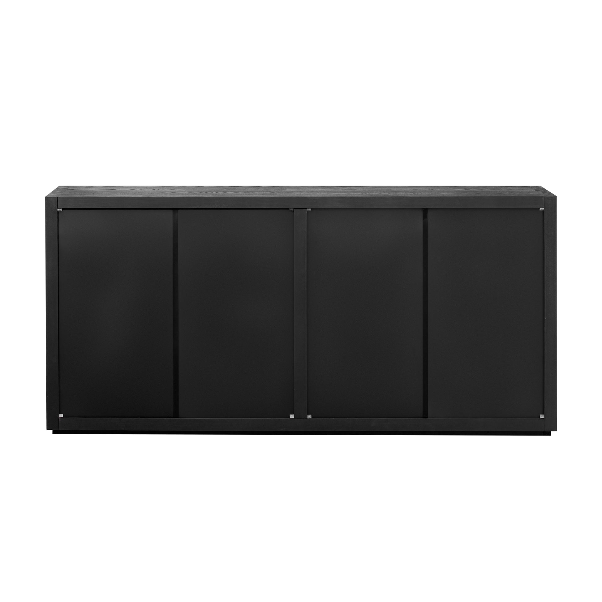 Distinctive Features Of A Four Door Cabinet Sideboard With Ash Veneer Suitable For Hallway, Entryway, Living Room Black Mdf