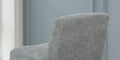 Comfy Accent Chair, Upholstered Slipper Chair, Armless Chair With Wood Legs And Soft Fabric For Living Room, Bedroom, Grey Gray Foam Wood Fabric