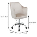 Champagne And Chrome Swivel Office Chair Solid Silver Grey Office Foam Rectangular Modern Office Chairs Solid Back Swivel Velvet