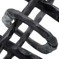 Metal Accent Decor With Oval Shaped Inters, Gray Gray Metal