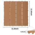 Plastic Interlocking Deck Tiles, 11.8