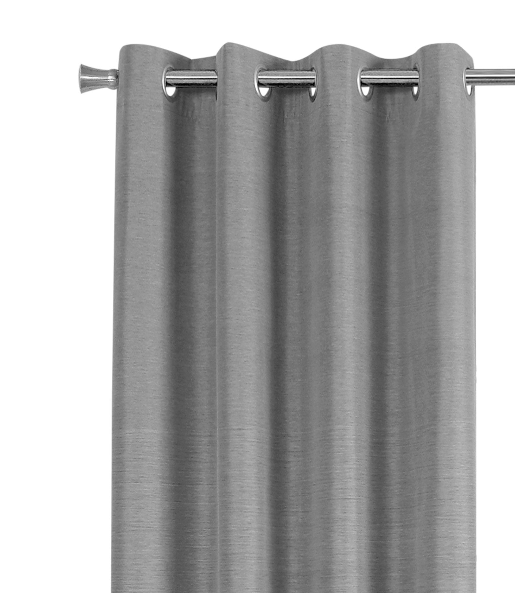 Curtain Panel, 2Pcs Set, 54"W X 95"L, 100% Blackout, Grommet, Living Room, Bedroom, Kitchen, Grey Thermal Insulation Polyester, Contemporary, Modern Grey Polyester