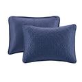 Reversible Quilt Set Navy King Cal King Navy Cotton