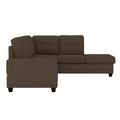 Modern Living Room 2 Piece Sectional Reversible Sofa Chaise Tufted Detail Brown Microfiber Upholstered Drop Down Cup Holder Solid Wood Frame Furniture Chocolate Microfiber Wood Primary Living Space Modern L Shaped Solid Wood 4 Seat