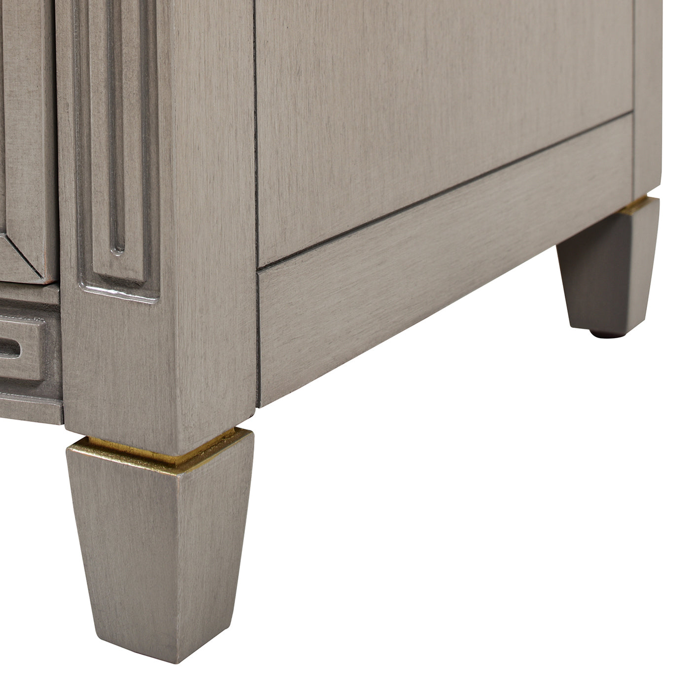 Dauphin 3 Drawer Accent End Table, Merino White Wood White Solid Wood Mdf Solid Wood Mdf