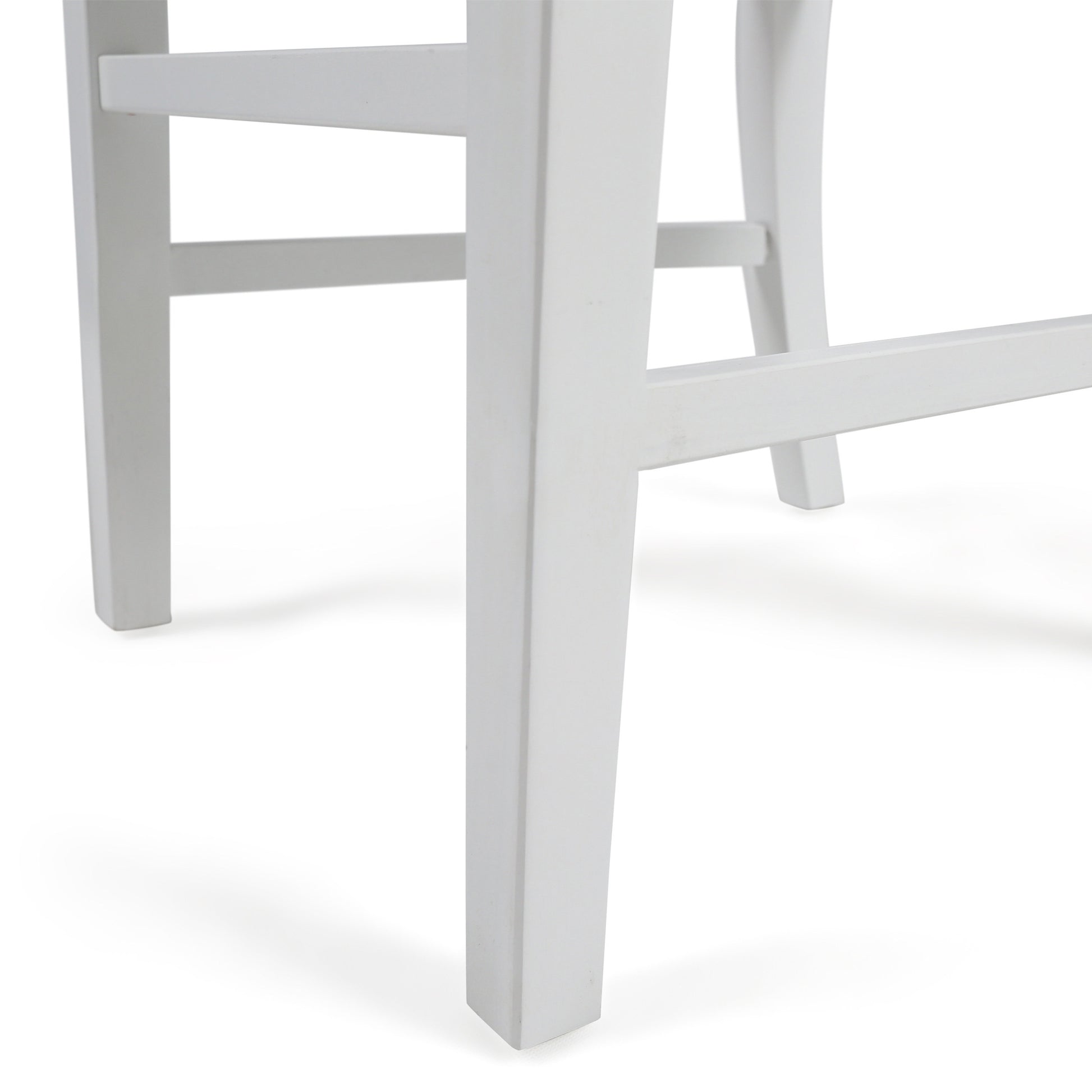 Roshan Farmhouse Acacia Wood Dining Chairs, White Set Of 2 White Acacia Wood