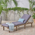 Ariana Kd Wood Chaise Lounge W Cushion Grey Wood Fabric