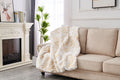 Luxury Chinchilla Faux Fur Gilded White Throw Blanket 60