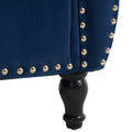 Velvet Multifunctional Storage Rectangular Ottoman Bench With 1 Pillow, Navy Blue Antique Navy Blue Polyester Wood Solid Beige Pine Flip Top Polyester With Storage Velvet
