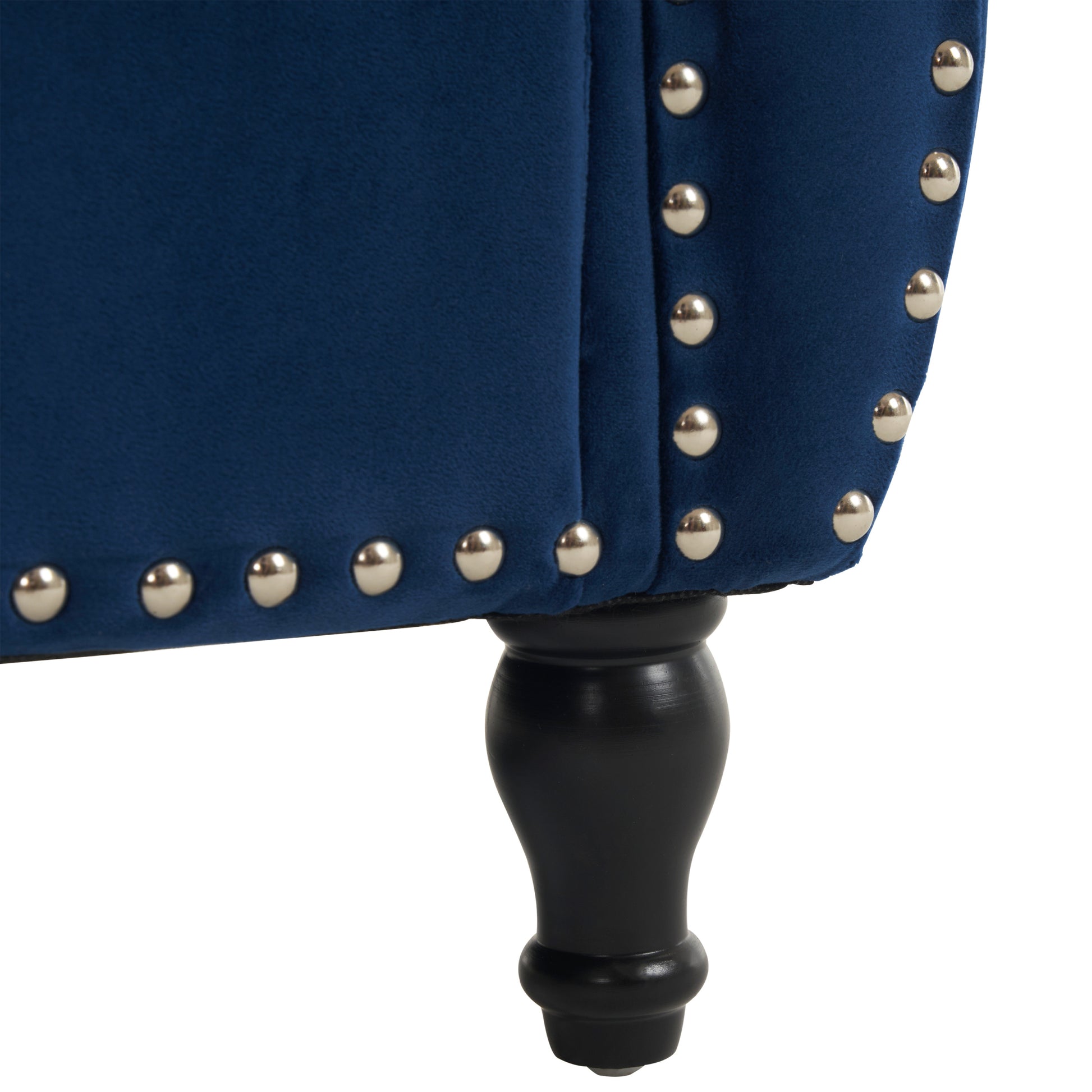 Velvet Multifunctional Storage Rectangular Ottoman Bench With 1 Pillow, Navy Blue Antique Navy Blue Polyester Wood Solid Beige Pine Flip Top Polyester With Storage Velvet