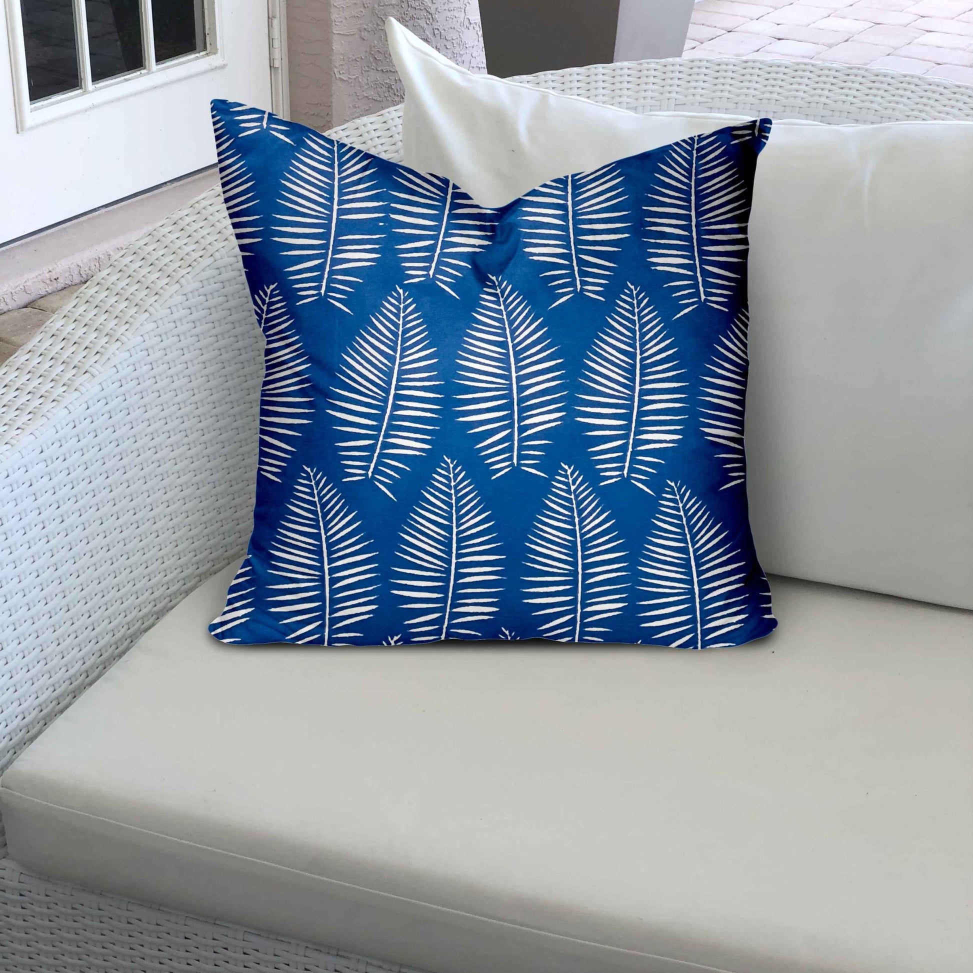 Breezy Indoor Outdoor Soft Royal Pillow, Sewn Closed, 14X14 Multicolor Polyester