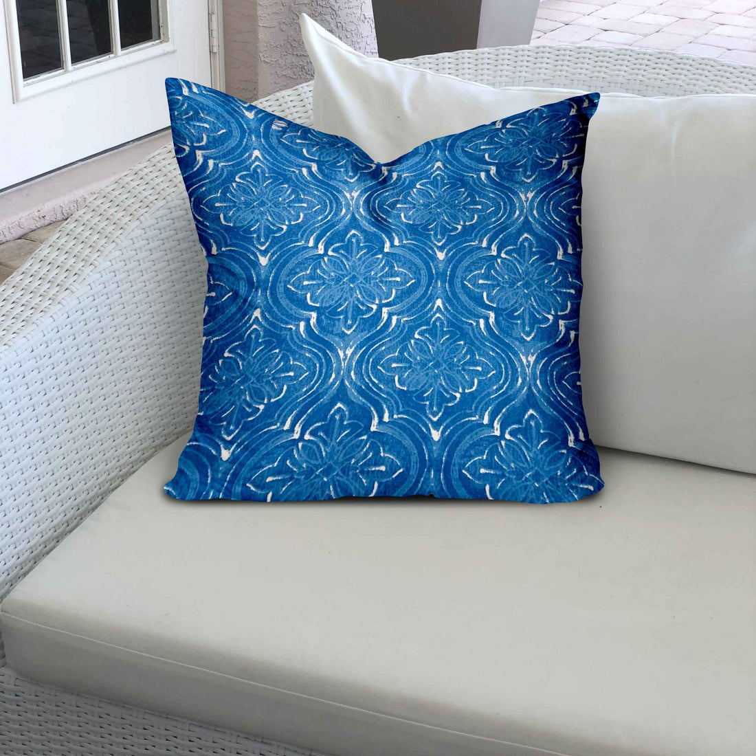 Atlas Indoor Outdoor Soft Royal Pillow, Sewn Closed, 18X18 Multicolor Polyester