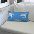 Crabby Indoor Outdoor Soft Royal Pillow, Sewn Closed, 12X16 Multicolor Polyester