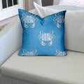 Crabby Indoor Outdoor Soft Royal Pillow, Sewn Closed, 12X12 Multicolor Polyester