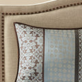 7 Piece Comforter Set Blue King King Blue Polyester