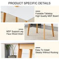 White Stone Burning Tabletop With Rubber Wooden Legs, Foldable Computer Desk, Foldable Office Desk,4 Modern Chairs Can Rotate 360 Degrees,The Seat Cushion Is Made Of Pu Material. Zd 1545Sc 003 White Sintered Stone